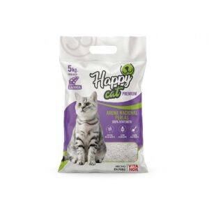 Arena Happy Cat Premium Perlas de Bentonita Lavanda/N 5Kg